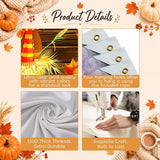 Happy Fall Scarecrow Banner, Harvest Pumpkin Maple Leaf Decor (118x20 Inch)