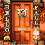 3pc Fall Welcome Door Banner Set, Pumpkin Maple Leaf Hanging Decor (Outdoor)