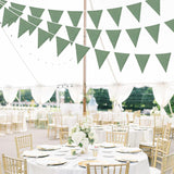Sage Green Burlap Pennant Banner, Jungle Safari Party Decor (46FT)