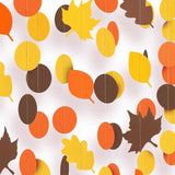 Fall Leaf Garland Set, Maple Leaves & Polka Dot Banners (9.8ft)