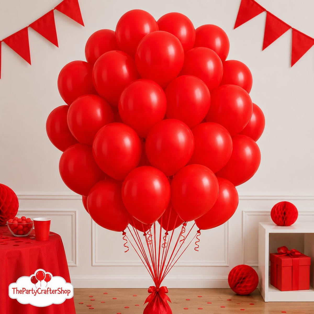 101 Red Latex Balloons, 12 Inch Mexican Independence Day Party Decorations