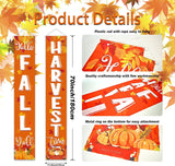 Fall Harvest Porch Banners, Autumn Pumpkin Decor (12x71 Inch)
