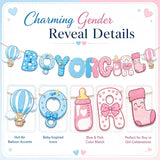 Pink Blue Gender Reveal Banner, Baby Shower Photo Backdrop (Boy or Girl)