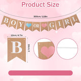 Rustic Neutral Gender Reveal Banner, Baby Shower Photo Backdrop (9.84ft)