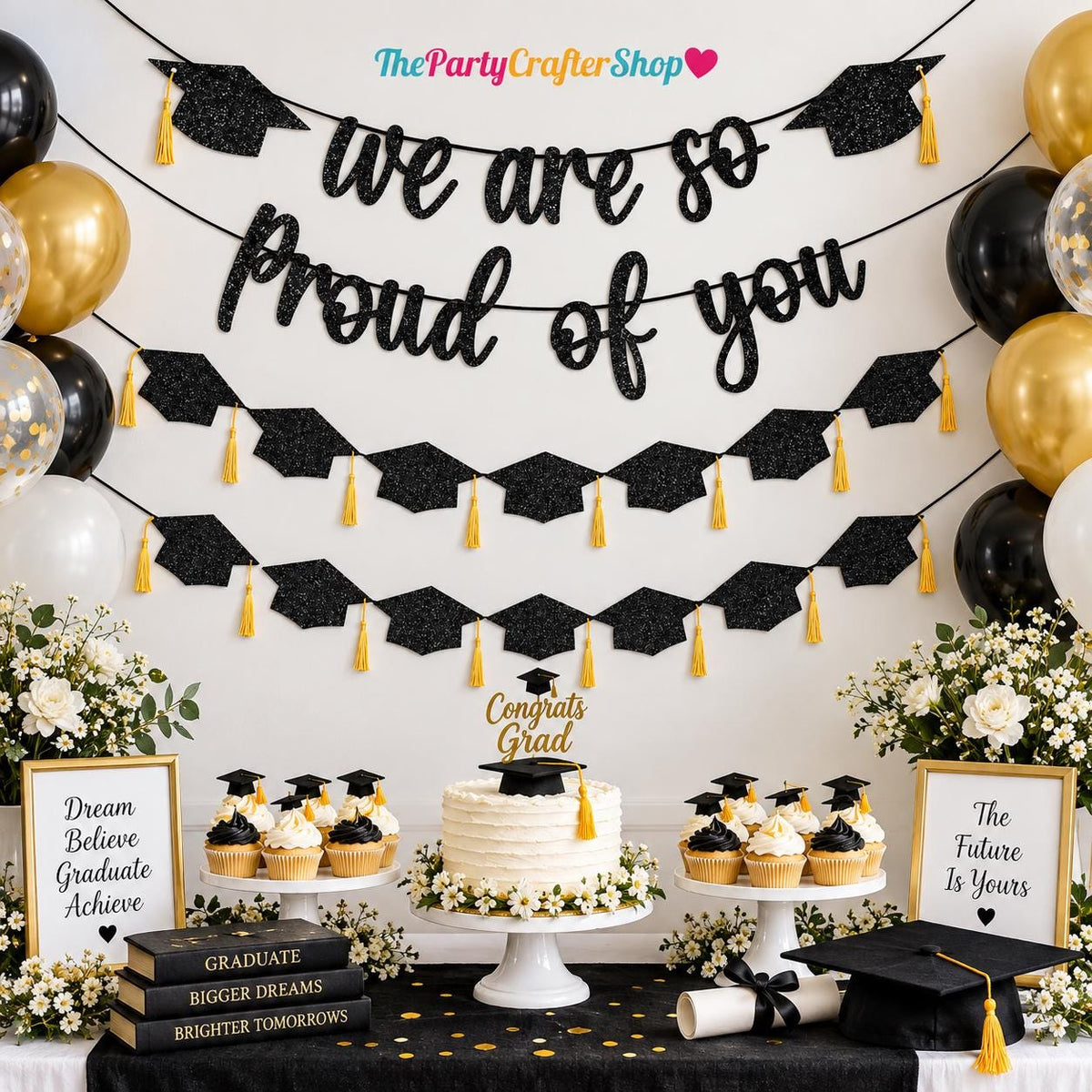 2026 Graduation Banner Set, Pre-Strung Tassel Decor, Class of 2026 Party Supplies