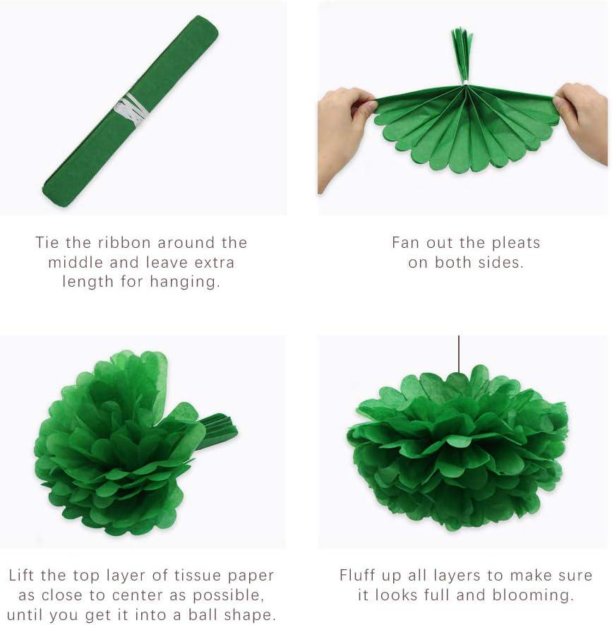 Mexican Independence Day Party Kit, Red Green White Banners, Fans, Lanterns, Pom Poms, Balloons