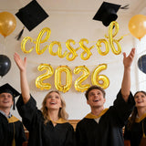 Class of 2026 Graduation Balloon Banner, Gold Foil Party Decorations