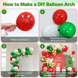 Mexican Independence Day Balloon Arch Kit, Red White Green Gold Fiesta Decorations