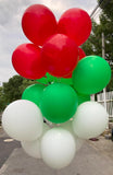 60 Mexican Independence Day Balloons, Red Green White Latex Party Decorations (12 Inch)
