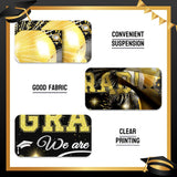 Class of 2026 Graduation Banner, Black Gold Congrats Grad Yard Sign (6x1.3FT)