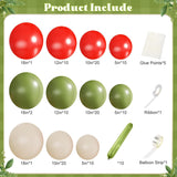 124-Piece Mexican Independence Day Balloon Arch Kit, Red Green White Fiesta Decorations