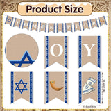 Yom Kippur Burlap Banner, Star of David, Jewish Holiday Decor