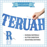 Yom Teruah Glitter Banner, Feast of Trumpets Party Decor (Ready Made)