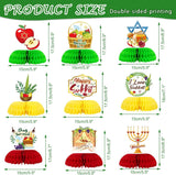 Sukkot Honeycomb Centerpieces, 9-Piece Harvest Table Decorations (Paper)