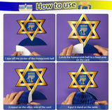 Hanukkah Honeycomb Centerpieces, 9-Piece Set, Blue Gold Table Decorations