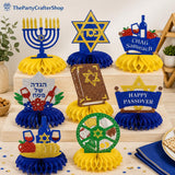 8-Piece Passover Honeycomb Centerpieces, Jewish Holiday Table Decorations