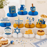 Hanukkah Honeycomb Centerpieces, 12-Piece Chanukah Table Decor Set