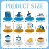 Hanukkah Honeycomb Centerpieces, 12-Piece Chanukah Table Decor Set