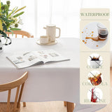 Washable Polyester Tablecloth, Wrinkle-Free, Spillproof, Outdoor Party Decor (60x84 Inch)
