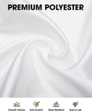 White Polyester Tablecloth 60x102 Inch, Wrinkle Resistant, Washable (2 Pack)