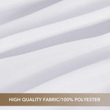 White Polyester Square Tablecloth, 54x54 Inch, Washable Dinner Decor