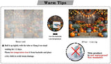 7x5FT Autumn Harvest Backdrop, Pumpkin Maple Leaves, Rustic Party Photography Decor