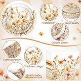 Fall Floral Tableware Set, Wildflower Paper Plates, Cups, Napkins (50 Guests)