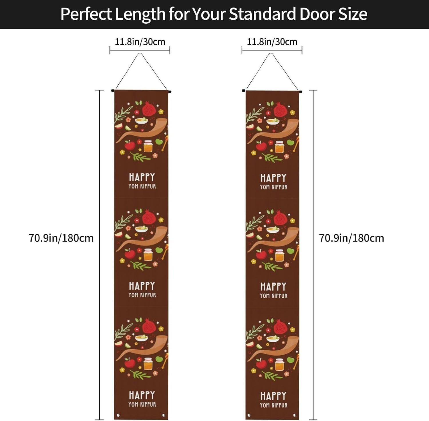 Yom Kippur Porch Banner, Jewish Holiday Door Decor, Yom Kippur Yard Sign, Indoor Outdoor Jewish Celebration Banner, Home Wall Hanging