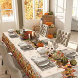 3pc Fall Sunflower Pumpkin Tablecloth Set, 108x54 Inch Disposable Covers (Harvest Party Decor)