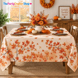 Watercolor Maple Leaf Tablecloth, Autumn Harvest Decor (60x84 Inch)