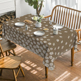 Pumpkin Print Tablecloth, Brown White Autumn Harvest Decor (60x84 Inch)