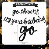 Black Glitter Birthday Banner, Pre-Strung Hip Hop Party Decor