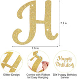 DIY Glitter Happy Birthday Banner, Cardstock Letters, Party Decor (DIY)