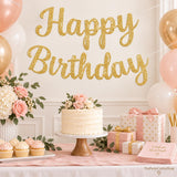 DIY Glitter Happy Birthday Banner, Cardstock Letters, Party Decor (DIY)
