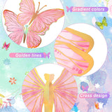 10pcs Pink Glitter Butterfly Centerpieces, 3D Table Decorations (10x7 inches)