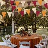 Autumn Glitter Pennant Banner, Brown Burgundy Orange Gold Garland, Harvest Party Decor