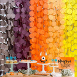 192FT Fall Circle Dot Garland, Ombre Autumn Party Backdrop (15 Strings)