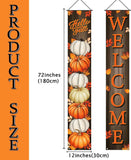 Autumn Porch Banner Set, 2pc Polyester Hanging Signs (72x12 Inch)