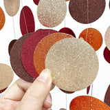 Glitter Polka Dot Garland, Autumn Fall Party Decor (40ft)