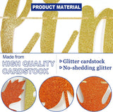 Glitter Fall Birthday Banner, Autumn Leaf Garland, Pre-Strung Party Decor