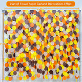 205FT Fall Circle Dot Garland, Autumn Harvest Party Decor (16 Strands)