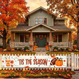 Fall Porch Banner, Autumn Yard Sign, Harvest Party Decoration (250x45cm)