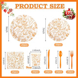 175pc Fall Floral Tableware Set, Japanese Bird Fruit Plates, Thanksgiving Party Decor
