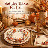 Watercolor Maple Leaf Thanksgiving Tableware Set, 150pc Fall Party Supplies