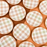 48pc Orange Gingham Fall Plates Set, 9 & 7 Inch Plaid Paper Plates (Thanksgiving Harvest Tableware)