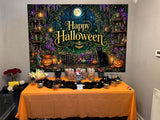 Happy Halloween Witch Backdrop, Spooky Photo Booth Decor (7x5ft)