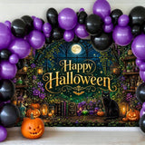 Happy Halloween Witch Backdrop, Spooky Photo Booth Decor (7x5ft)
