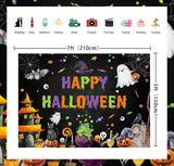 7x5ft Happy Halloween Backdrop, Spooky Ghost Photography Background (Vinyl)