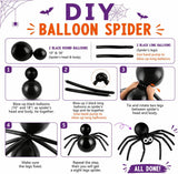 202-Piece Halloween Balloon Arch Kit, Black Orange Purple, 3D Bats, Eyeballs (All-in-One)