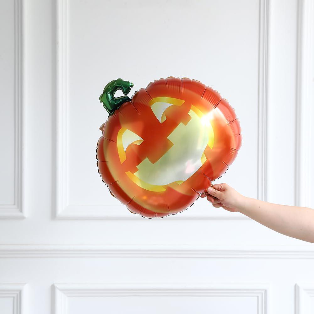 144-Piece Halloween Balloon Arch Kit, Purple Green Orange Black Garland with Bat Pumpkin Foil Balloons, Baby Shower Party Decor